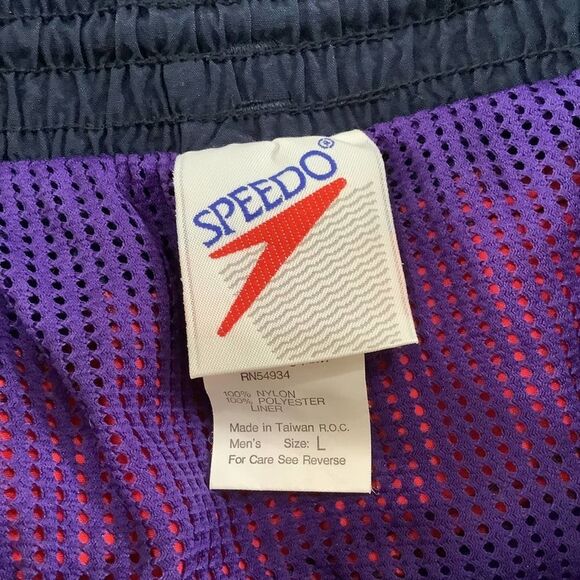 Vintage 90’s Speedo Swim Trunks Colorful Bright Colorblock Swimsuit - Picture 11 of 13